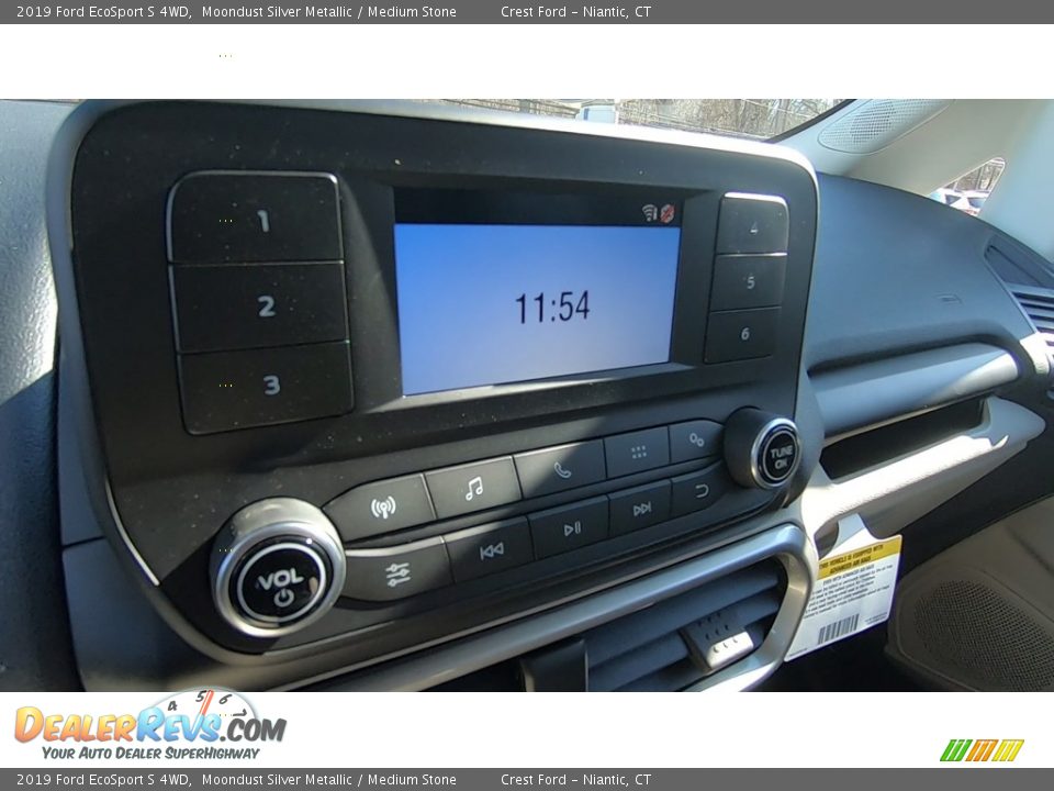 2019 Ford EcoSport S 4WD Moondust Silver Metallic / Medium Stone Photo #15