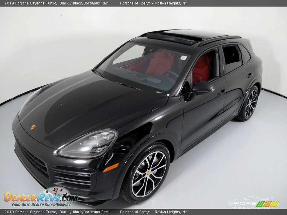 2019 Porsche Cayenne Turbo Black / Black/Bordeaux Red Photo #9