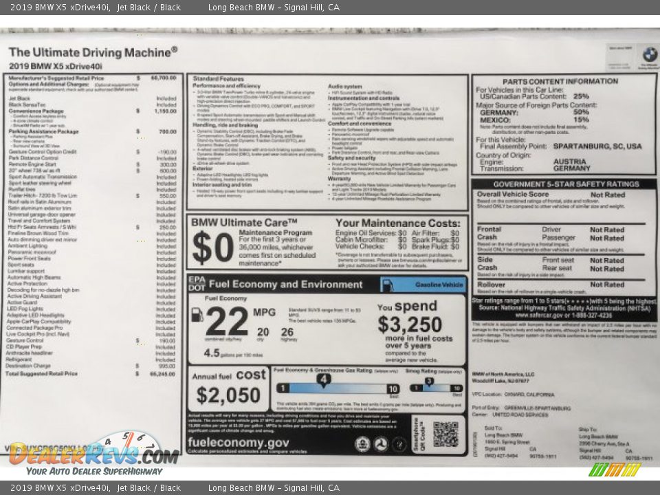 2019 BMW X5 xDrive40i Jet Black / Black Photo #10