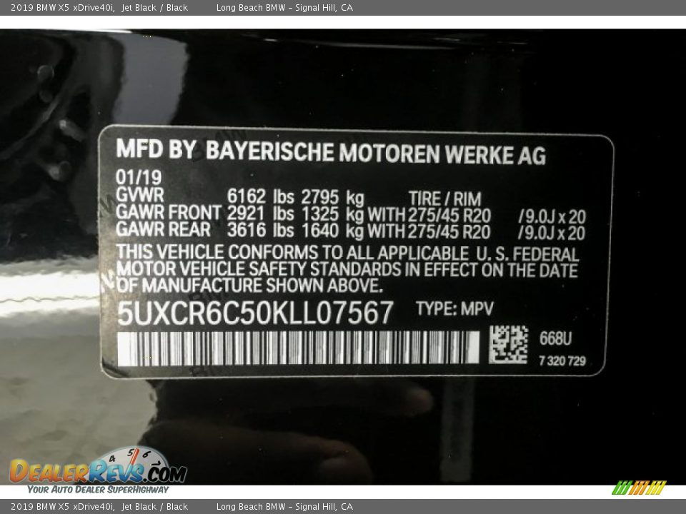 2019 BMW X5 xDrive40i Jet Black / Black Photo #11