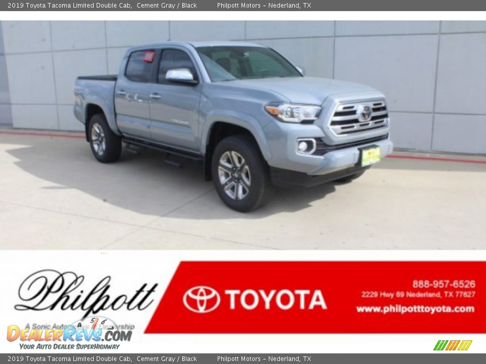 2019 Toyota Tacoma Limited Double Cab Cement Gray / Black Photo #1