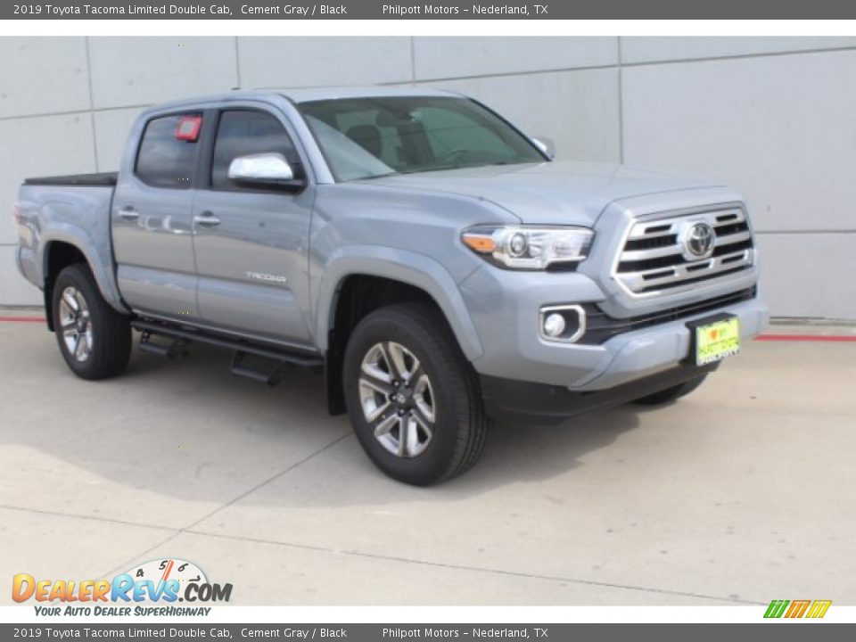 2019 Toyota Tacoma Limited Double Cab Cement Gray / Black Photo #2