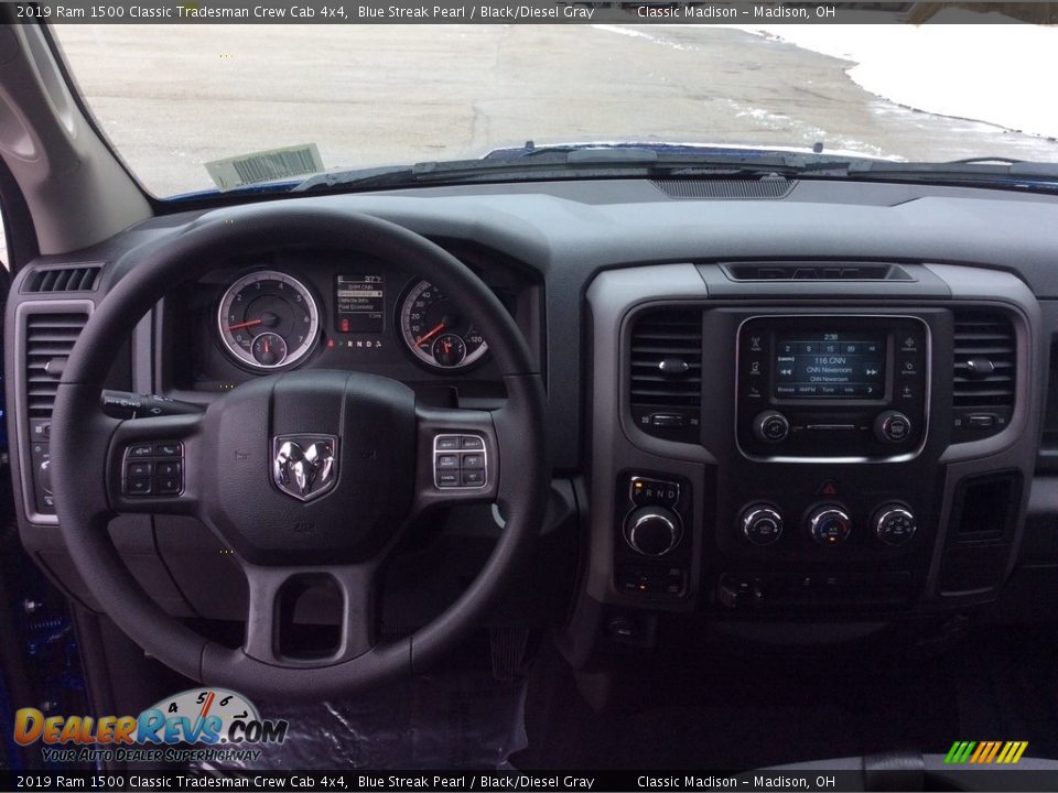 2019 Ram 1500 Classic Tradesman Crew Cab 4x4 Blue Streak Pearl / Black/Diesel Gray Photo #12