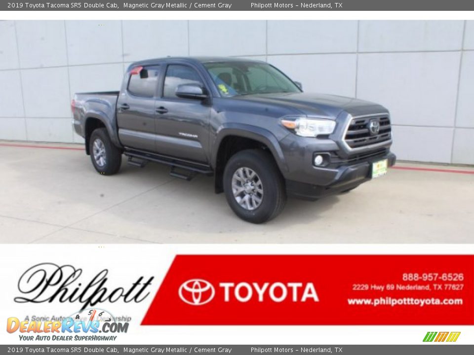 2019 Toyota Tacoma SR5 Double Cab Magnetic Gray Metallic / Cement Gray Photo #1