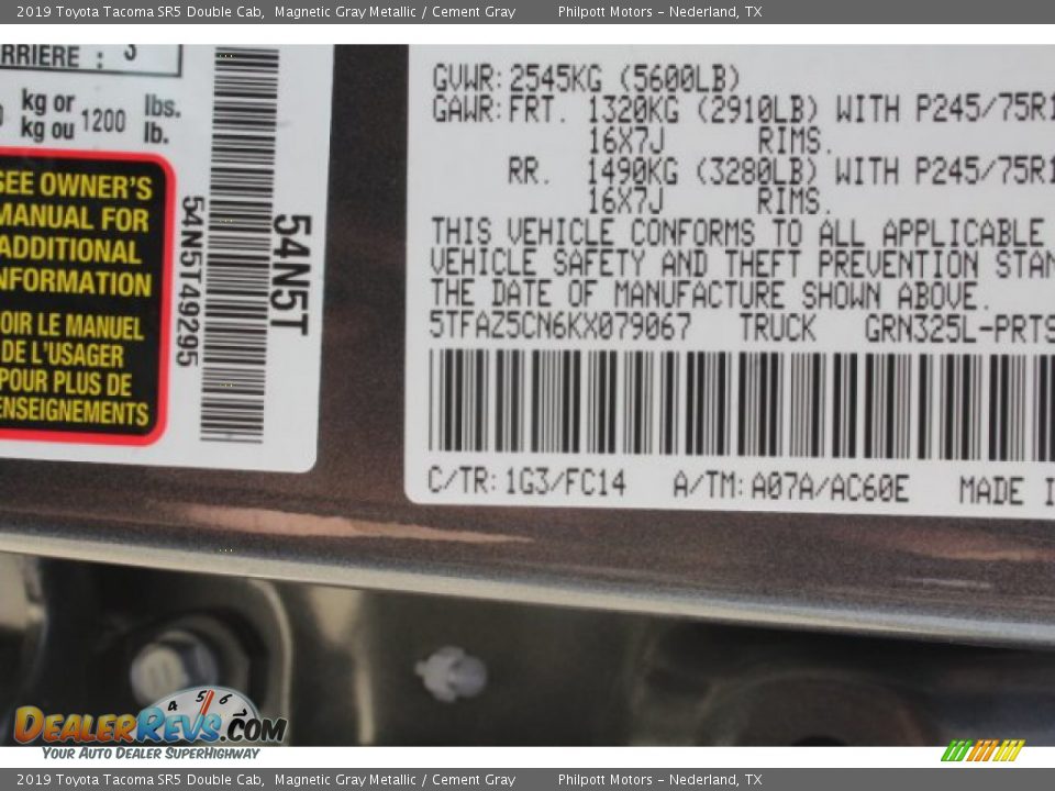 2019 Toyota Tacoma SR5 Double Cab Magnetic Gray Metallic / Cement Gray Photo #21