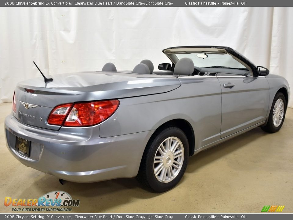 2008 Chrysler Sebring LX Convertible Clearwater Blue Pearl / Dark Slate Gray/Light Slate Gray Photo #2