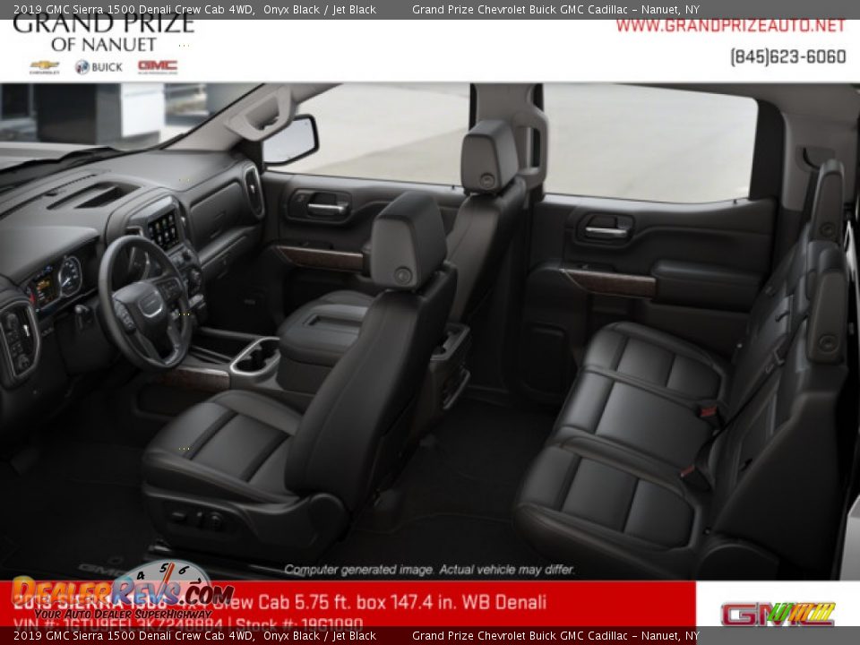 2019 GMC Sierra 1500 Denali Crew Cab 4WD Onyx Black / Jet Black Photo #7