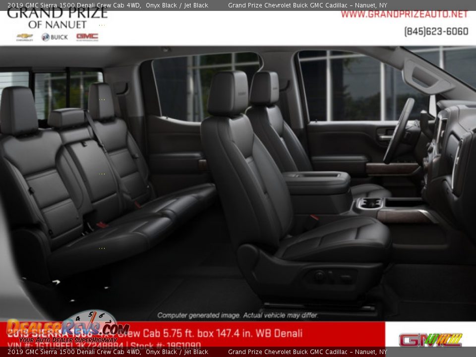 2019 GMC Sierra 1500 Denali Crew Cab 4WD Onyx Black / Jet Black Photo #8