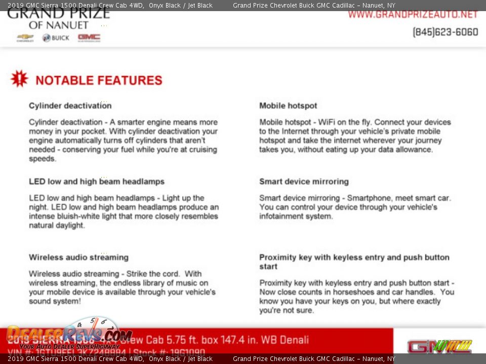 2019 GMC Sierra 1500 Denali Crew Cab 4WD Onyx Black / Jet Black Photo #9