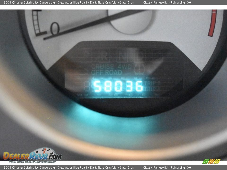 2008 Chrysler Sebring LX Convertible Clearwater Blue Pearl / Dark Slate Gray/Light Slate Gray Photo #19