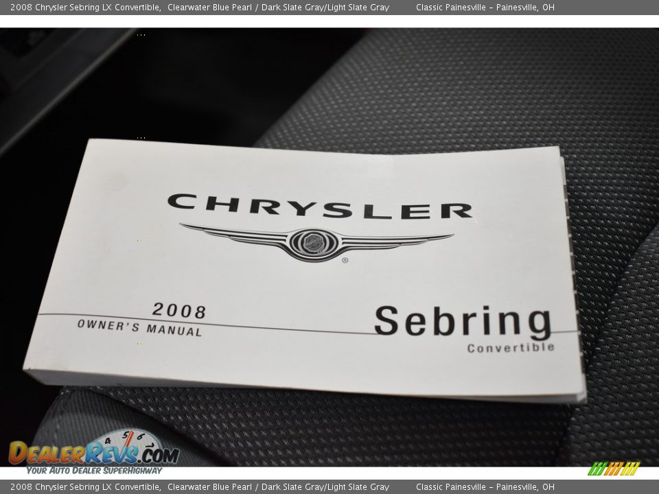 2008 Chrysler Sebring LX Convertible Clearwater Blue Pearl / Dark Slate Gray/Light Slate Gray Photo #21