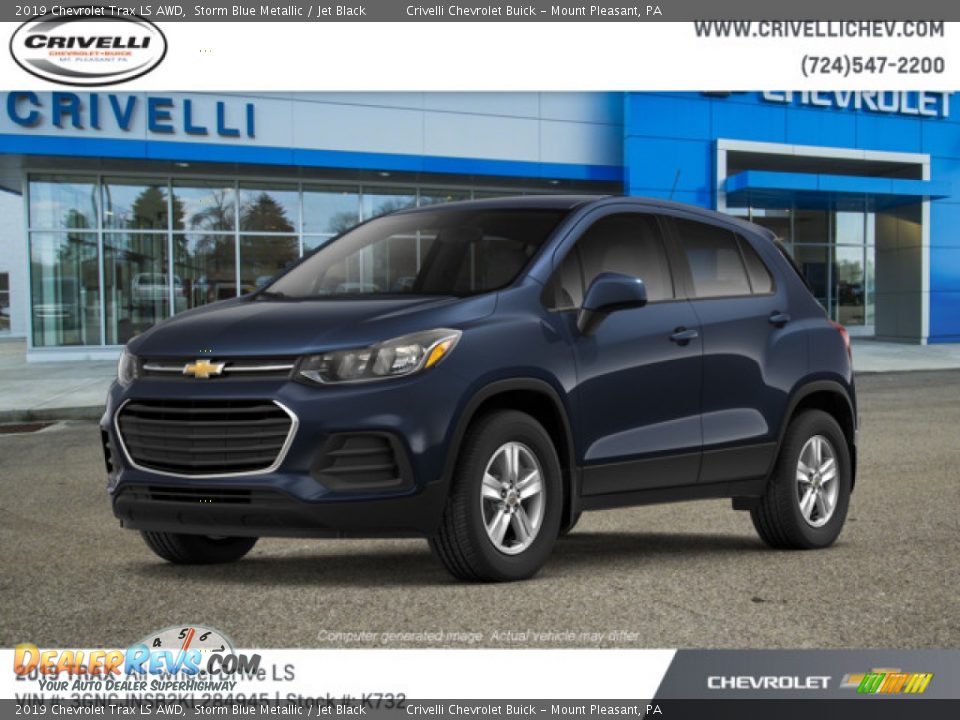 2019 Chevrolet Trax LS AWD Storm Blue Metallic / Jet Black Photo #1