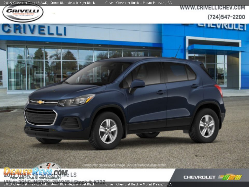 2019 Chevrolet Trax LS AWD Storm Blue Metallic / Jet Black Photo #2