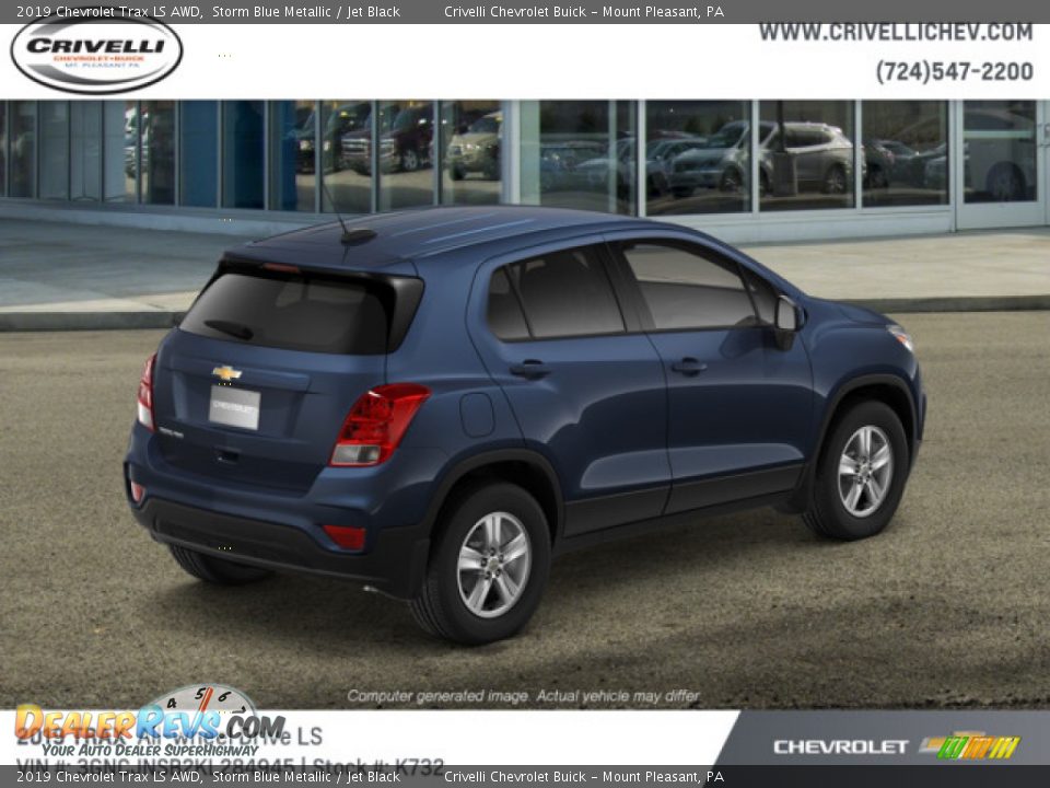 2019 Chevrolet Trax LS AWD Storm Blue Metallic / Jet Black Photo #4