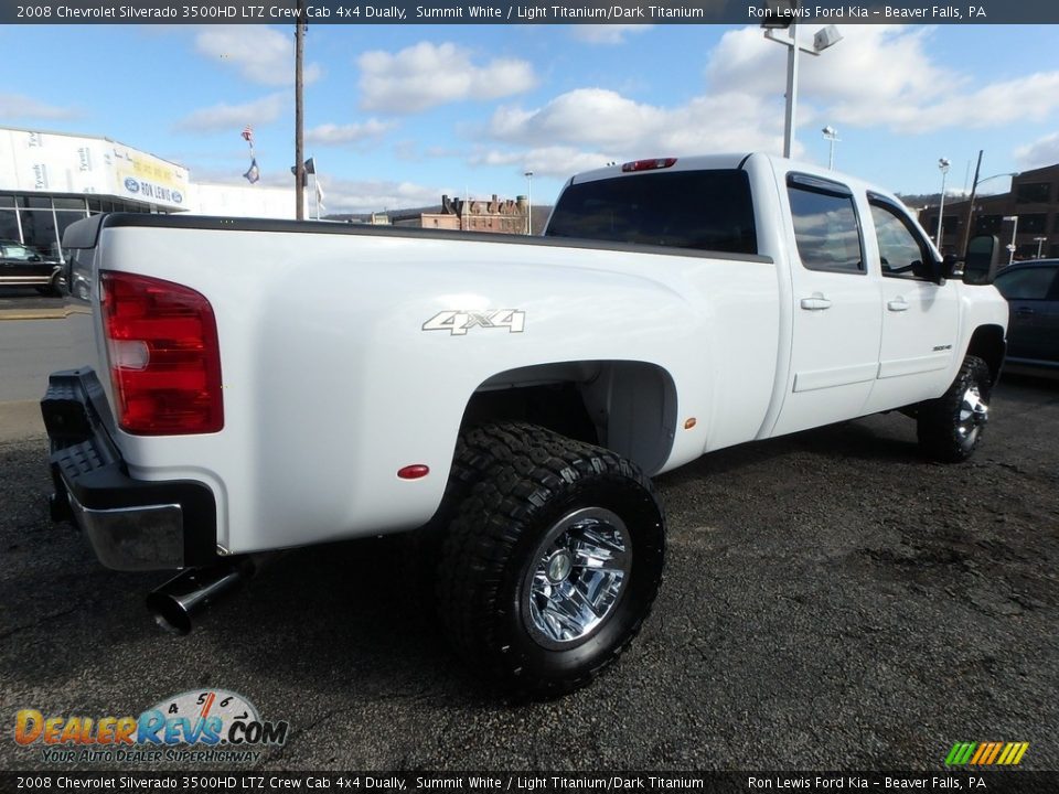 2008 Chevrolet Silverado 3500HD LTZ Crew Cab 4x4 Dually Summit White / Light Titanium/Dark Titanium Photo #2