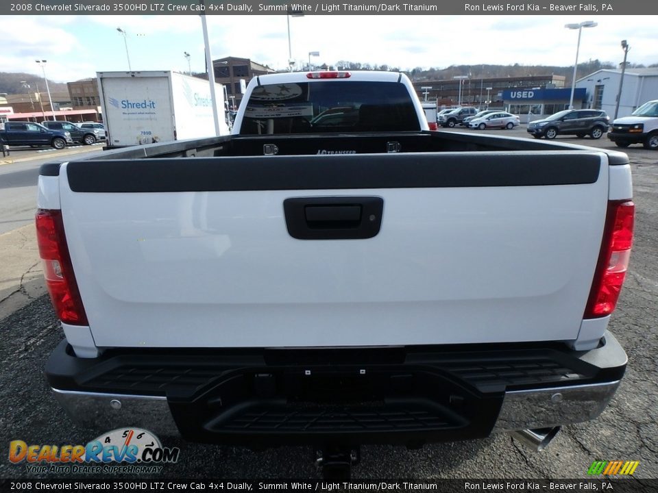 2008 Chevrolet Silverado 3500HD LTZ Crew Cab 4x4 Dually Summit White / Light Titanium/Dark Titanium Photo #3