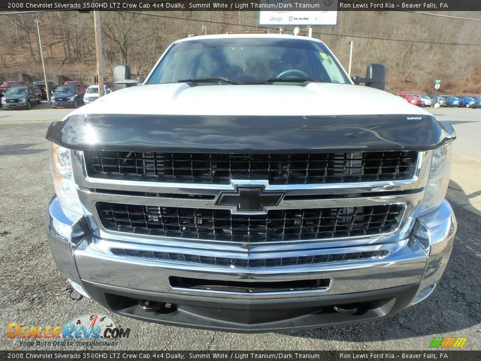 2008 Chevrolet Silverado 3500HD LTZ Crew Cab 4x4 Dually Summit White / Light Titanium/Dark Titanium Photo #7