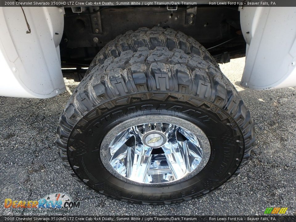 2008 Chevrolet Silverado 3500HD LTZ Crew Cab 4x4 Dually Summit White / Light Titanium/Dark Titanium Photo #9