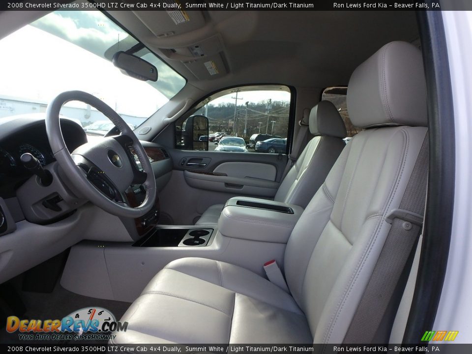 2008 Chevrolet Silverado 3500HD LTZ Crew Cab 4x4 Dually Summit White / Light Titanium/Dark Titanium Photo #11