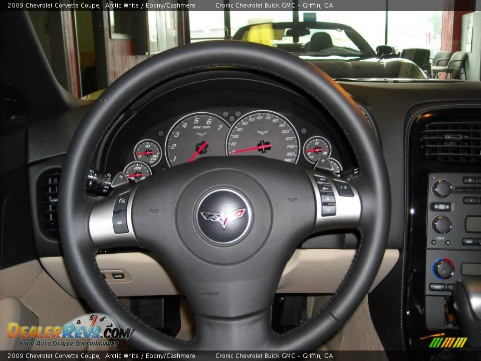 2009 Chevrolet Corvette Coupe Arctic White / Ebony/Cashmere Photo #14