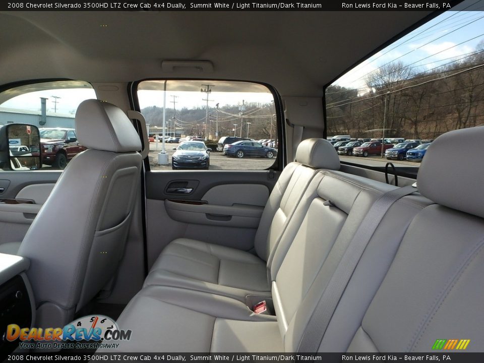 2008 Chevrolet Silverado 3500HD LTZ Crew Cab 4x4 Dually Summit White / Light Titanium/Dark Titanium Photo #12