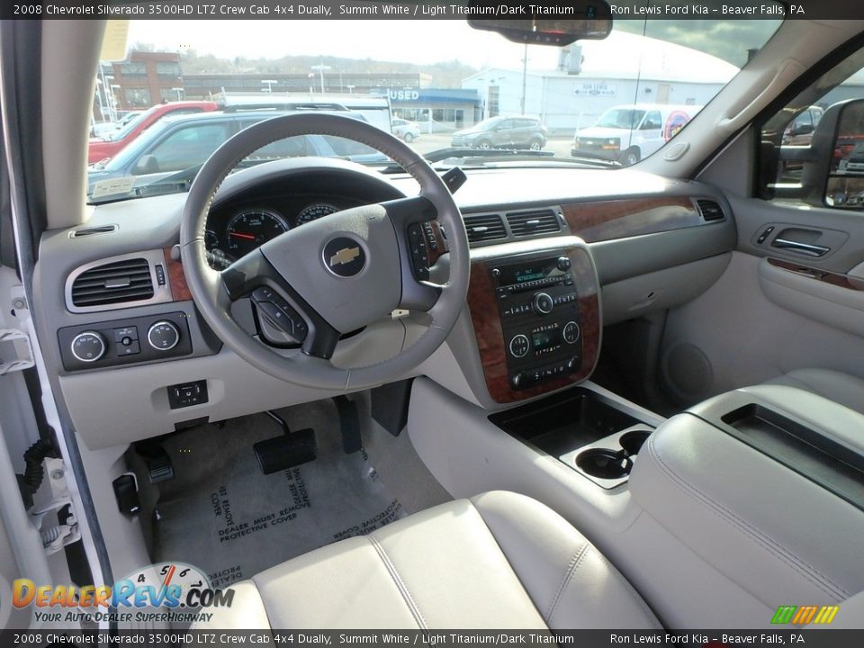 2008 Chevrolet Silverado 3500HD LTZ Crew Cab 4x4 Dually Summit White / Light Titanium/Dark Titanium Photo #13
