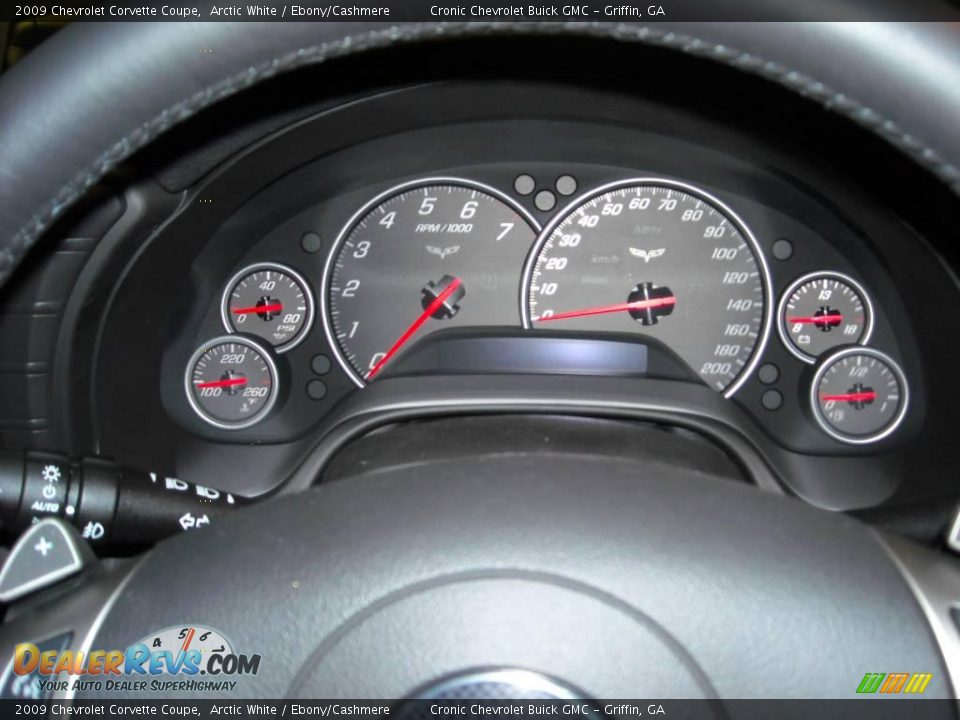 2009 Chevrolet Corvette Coupe Arctic White / Ebony/Cashmere Photo #15