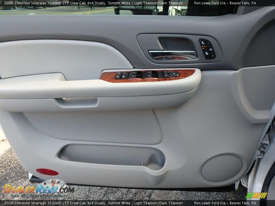 2008 Chevrolet Silverado 3500HD LTZ Crew Cab 4x4 Dually Summit White / Light Titanium/Dark Titanium Photo #15