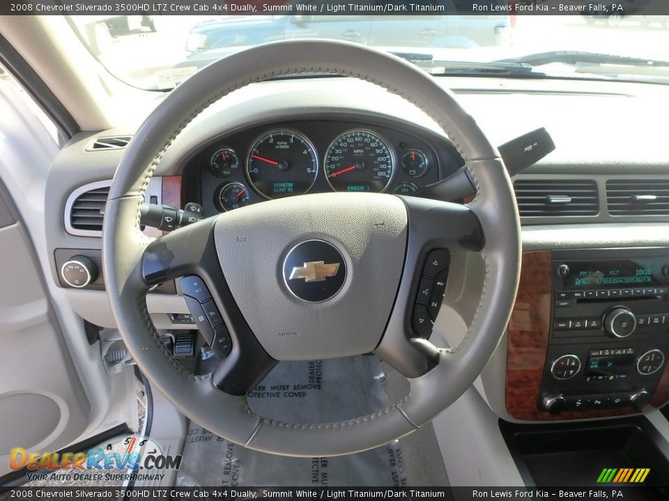 2008 Chevrolet Silverado 3500HD LTZ Crew Cab 4x4 Dually Summit White / Light Titanium/Dark Titanium Photo #17