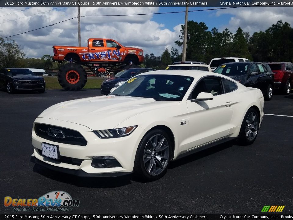 2015 Ford Mustang 50th Anniversary GT Coupe 50th Anniversary Wimbledon White / 50th Anniversary Cashmere Photo #1