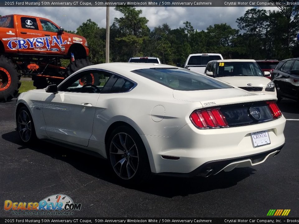 2015 Ford Mustang 50th Anniversary GT Coupe 50th Anniversary Wimbledon White / 50th Anniversary Cashmere Photo #3