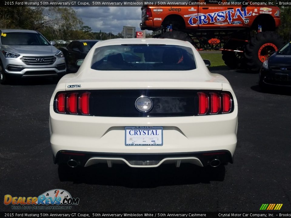 2015 Ford Mustang 50th Anniversary GT Coupe 50th Anniversary Wimbledon White / 50th Anniversary Cashmere Photo #4