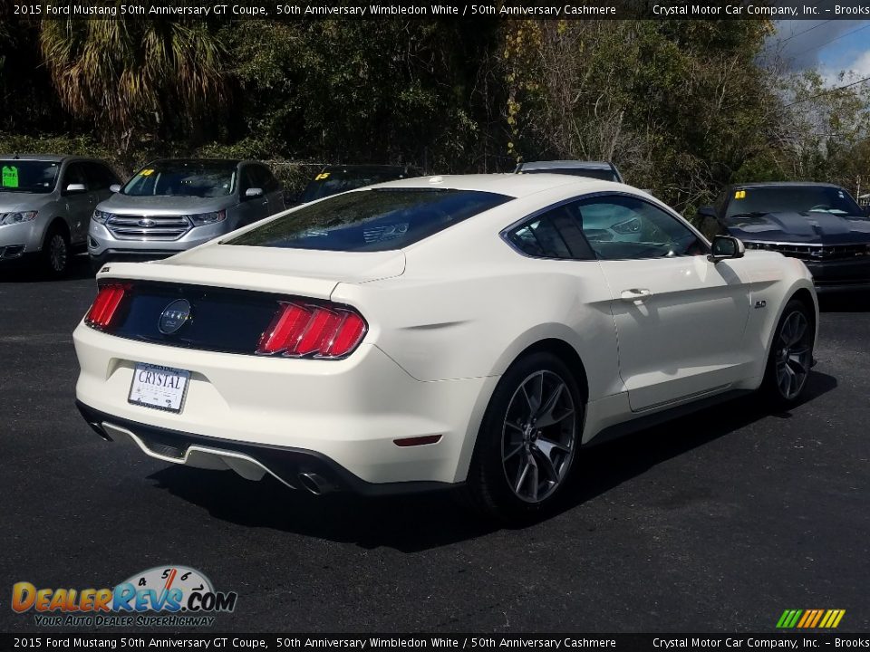 2015 Ford Mustang 50th Anniversary GT Coupe 50th Anniversary Wimbledon White / 50th Anniversary Cashmere Photo #5