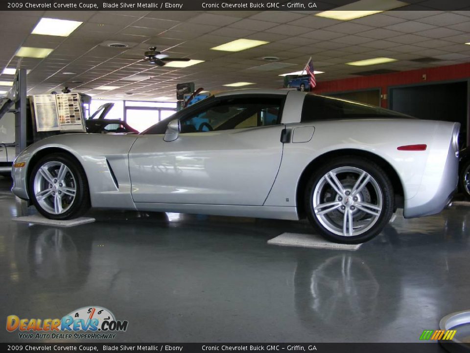 2009 Chevrolet Corvette Coupe Blade Silver Metallic / Ebony Photo #2