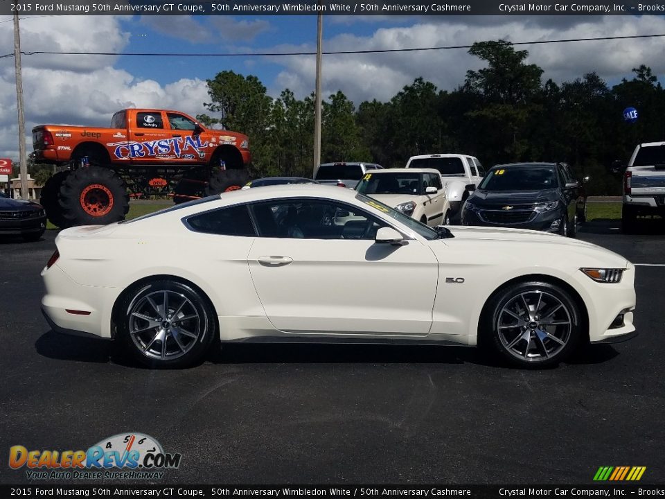 2015 Ford Mustang 50th Anniversary GT Coupe 50th Anniversary Wimbledon White / 50th Anniversary Cashmere Photo #6