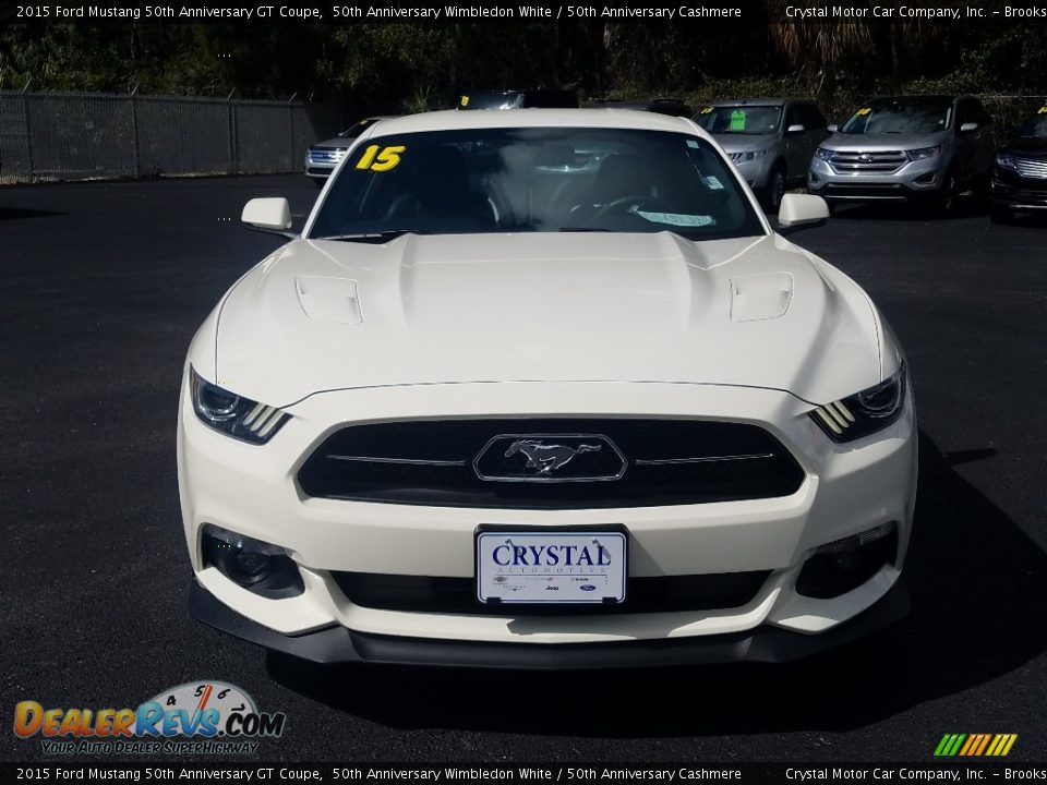 2015 Ford Mustang 50th Anniversary GT Coupe 50th Anniversary Wimbledon White / 50th Anniversary Cashmere Photo #8