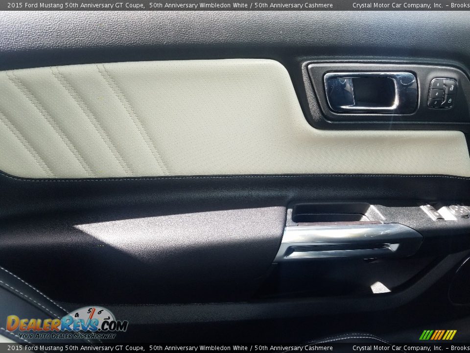 2015 Ford Mustang 50th Anniversary GT Coupe 50th Anniversary Wimbledon White / 50th Anniversary Cashmere Photo #17