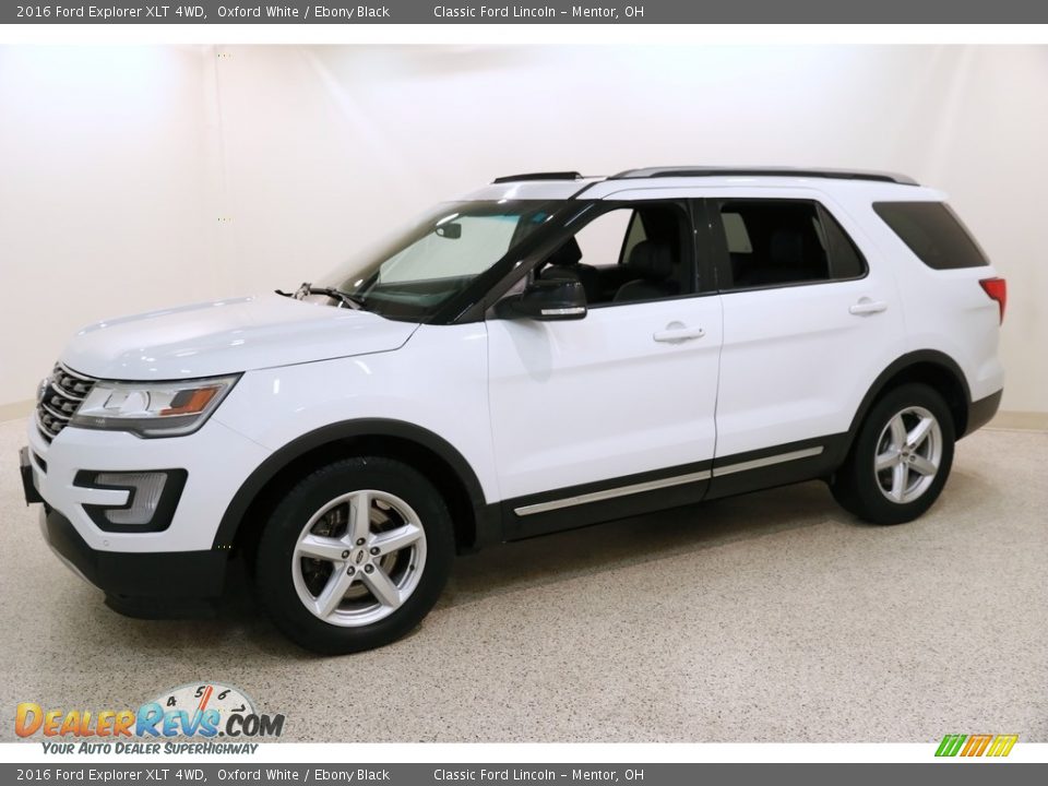 2016 Ford Explorer XLT 4WD Oxford White / Ebony Black Photo #3