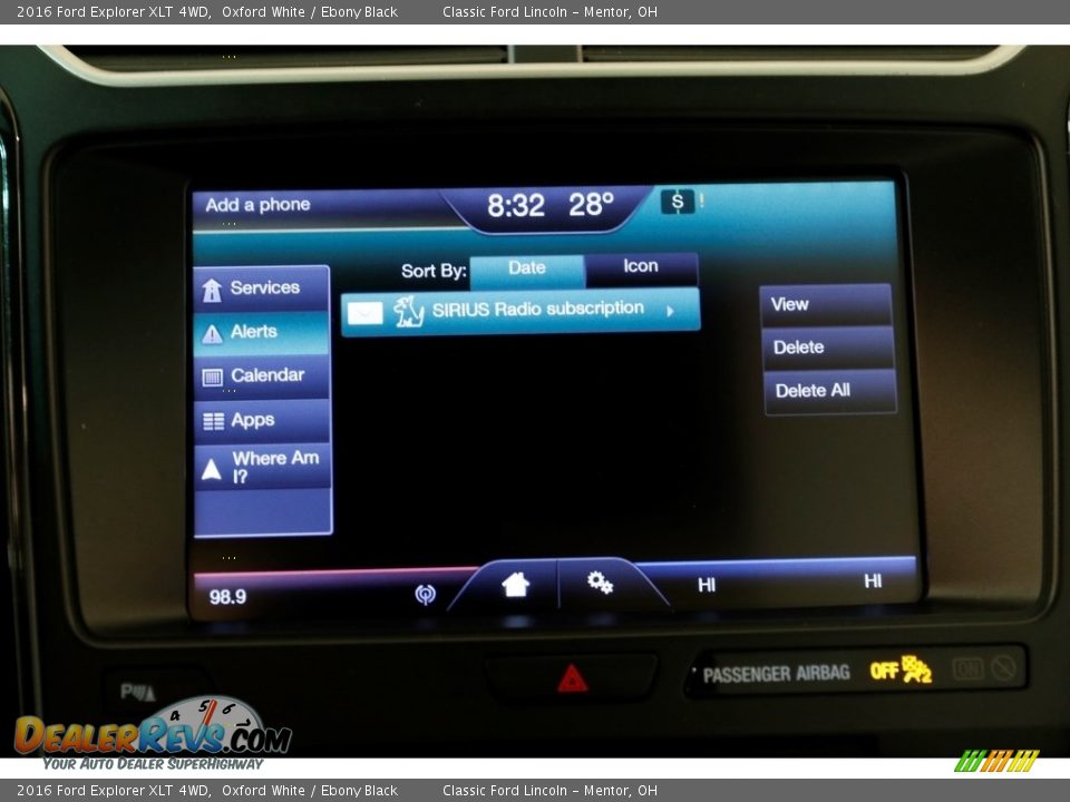 2016 Ford Explorer XLT 4WD Oxford White / Ebony Black Photo #14