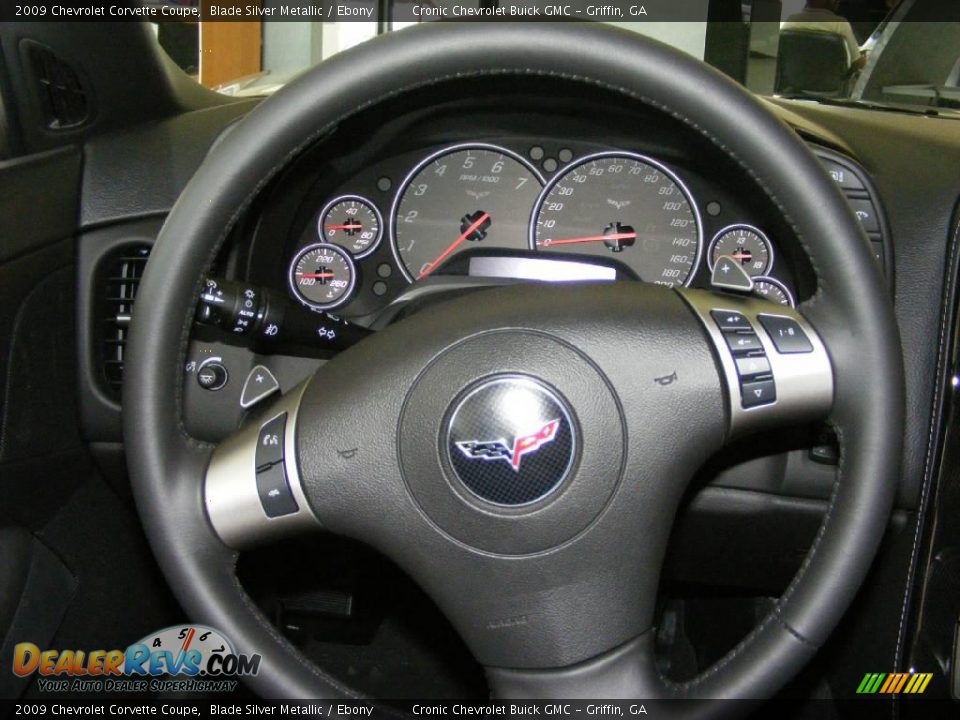 2009 Chevrolet Corvette Coupe Blade Silver Metallic / Ebony Photo #16