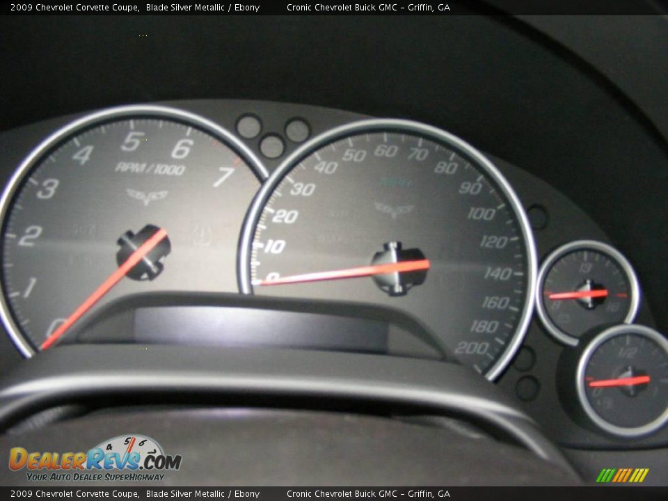 2009 Chevrolet Corvette Coupe Blade Silver Metallic / Ebony Photo #17