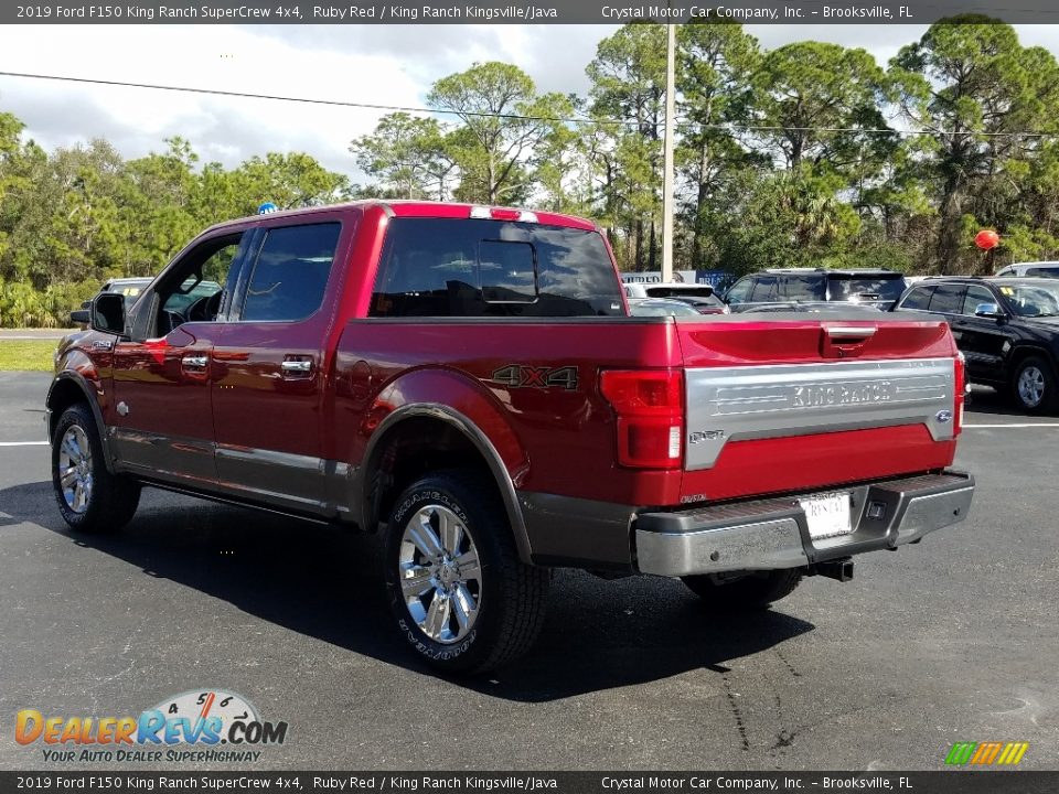 2019 Ford F150 King Ranch SuperCrew 4x4 Ruby Red / King Ranch Kingsville/Java Photo #3