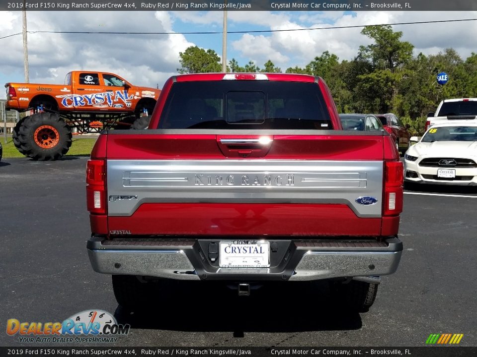 2019 Ford F150 King Ranch SuperCrew 4x4 Ruby Red / King Ranch Kingsville/Java Photo #4