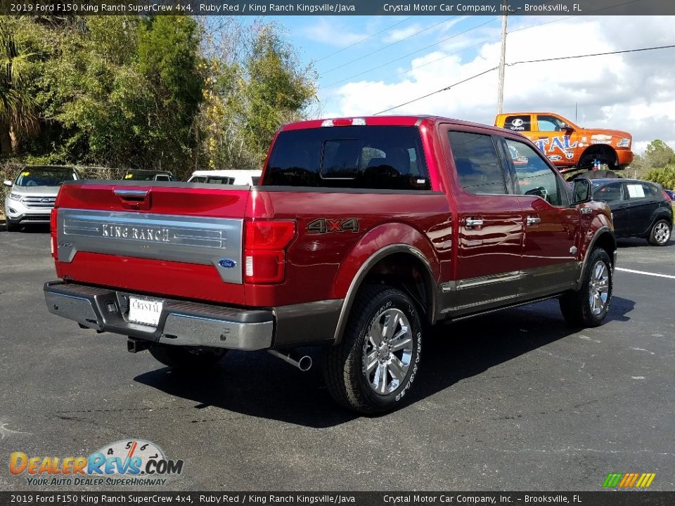 2019 Ford F150 King Ranch SuperCrew 4x4 Ruby Red / King Ranch Kingsville/Java Photo #5