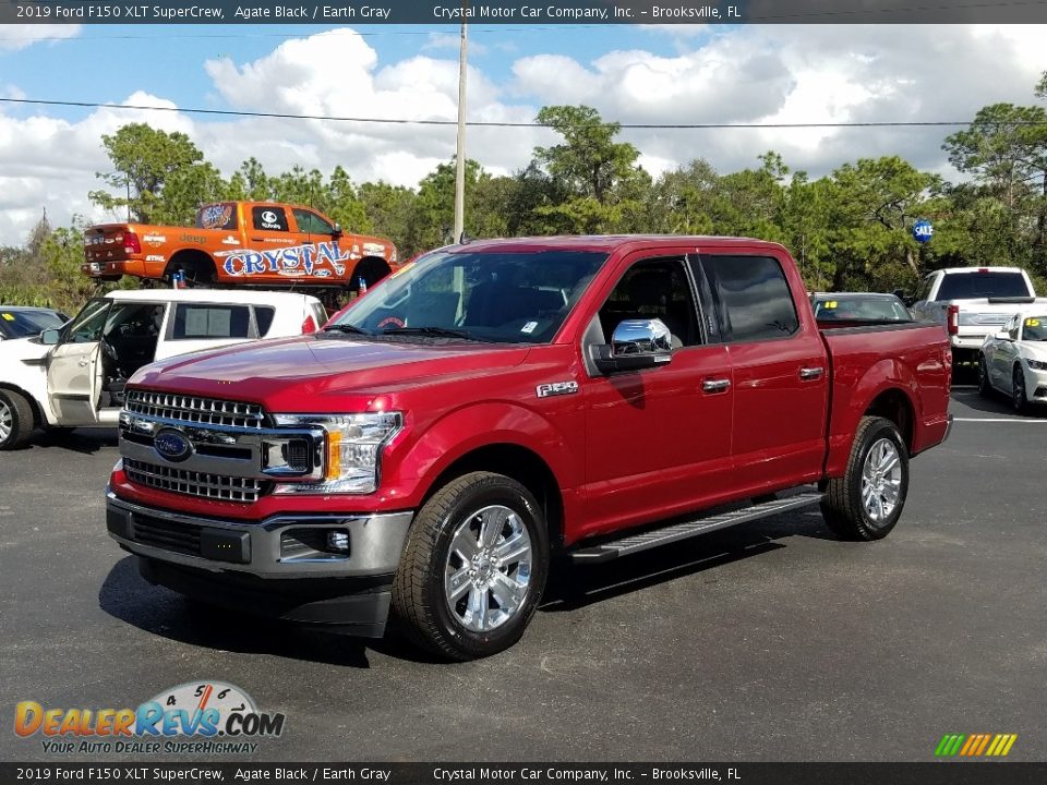 2019 Ford F150 XLT SuperCrew Agate Black / Earth Gray Photo #1