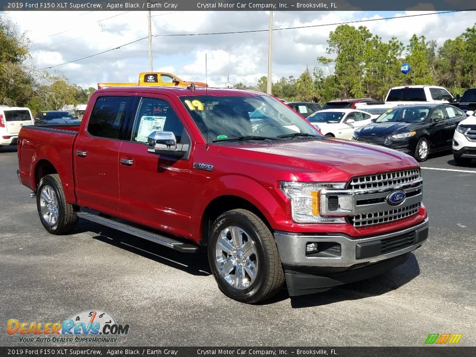 2019 Ford F150 XLT SuperCrew Agate Black / Earth Gray Photo #7