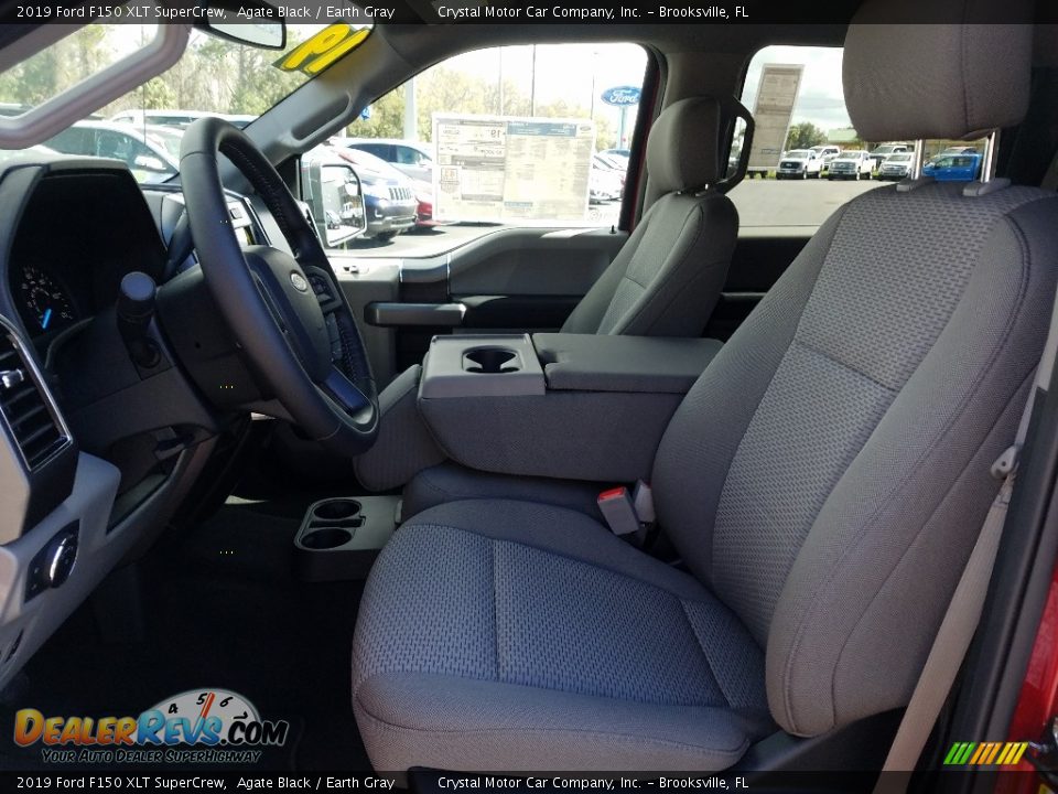 2019 Ford F150 XLT SuperCrew Agate Black / Earth Gray Photo #9