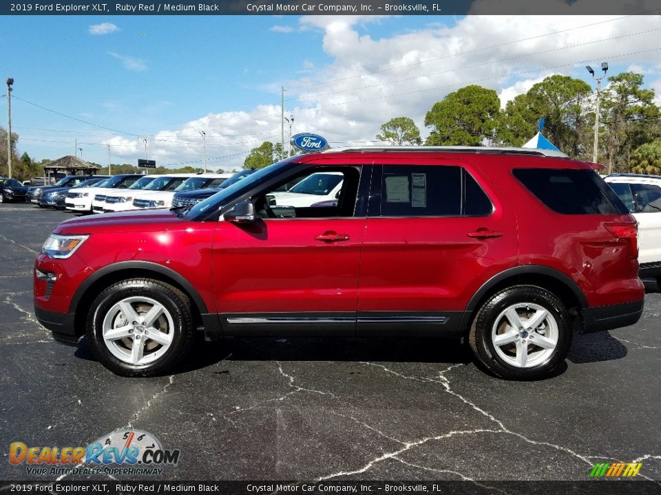 2019 Ford Explorer XLT Ruby Red / Medium Black Photo #2