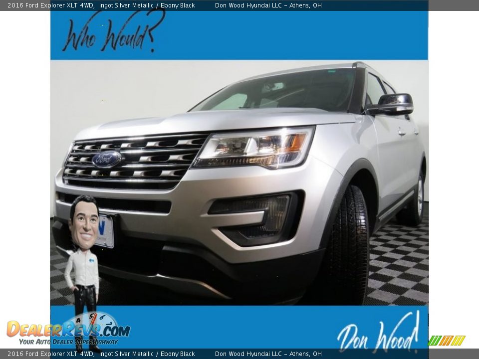 2016 Ford Explorer XLT 4WD Ingot Silver Metallic / Ebony Black Photo #1