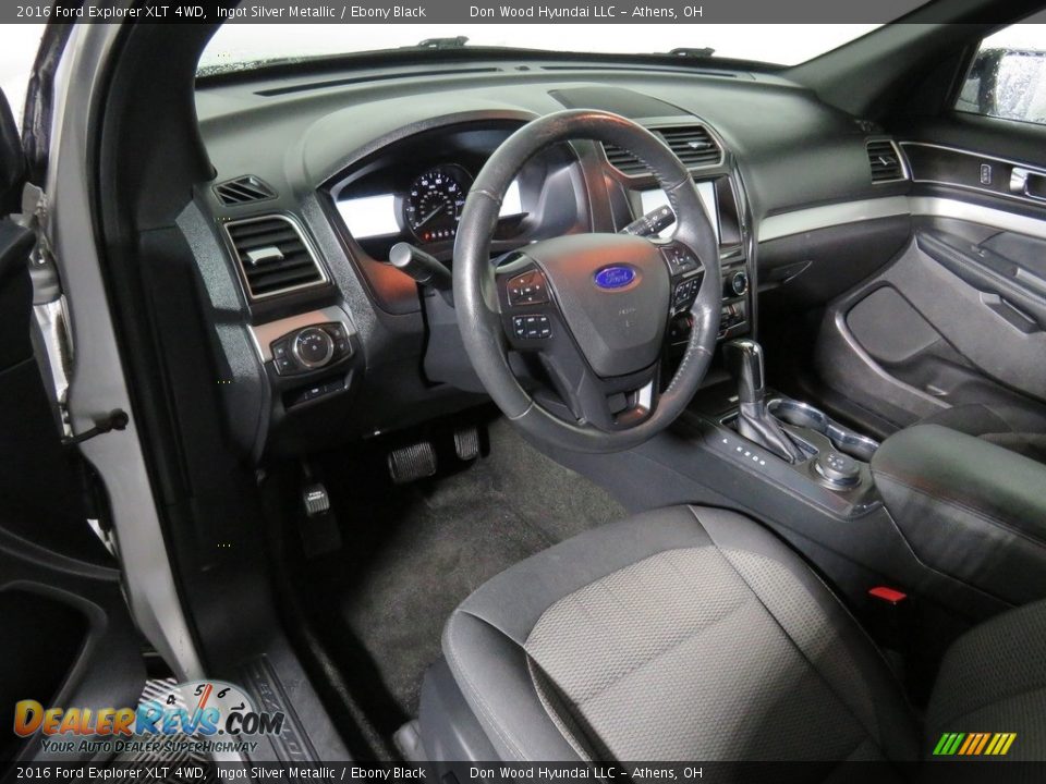 2016 Ford Explorer XLT 4WD Ingot Silver Metallic / Ebony Black Photo #15